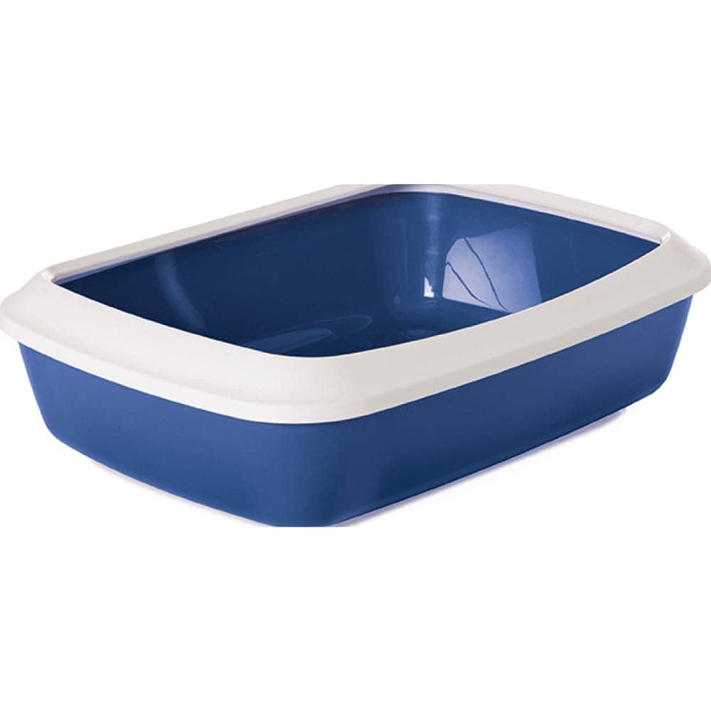 Savic Iriz Litter Tray with Rim for Cats (Nordic Blue)
