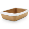 Savic Iriz Litter Tray with Rim for Cats (Nordic Brown) Litter Supplies Savic 16x12x5in