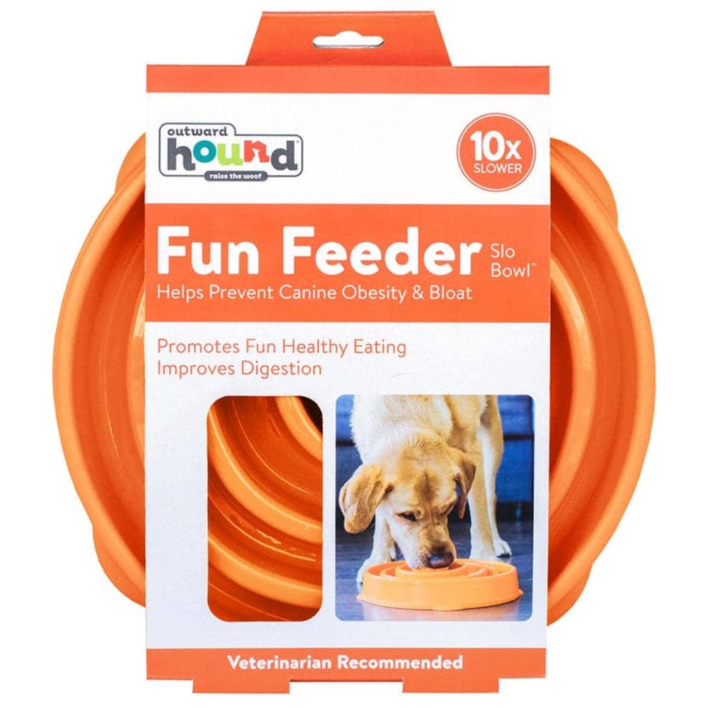 Outward Hound Fun/Slow Feeder for Dogs (Orange)