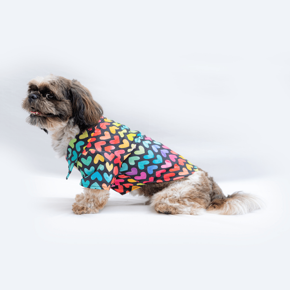 Pawgypets Multi Heart Casual Shirt for Dogs and Cats