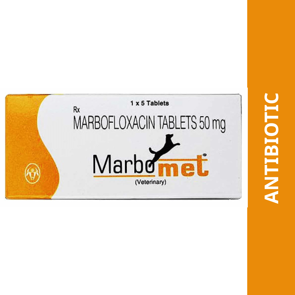 Intas Marbomet 50mg (Marbofloxacin) Tablets for Dogs & Cats