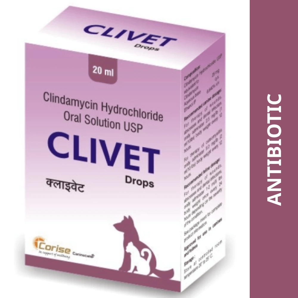 Corise Clivet (Clindamycin) Syrup for Dogs and Cats (30ml)