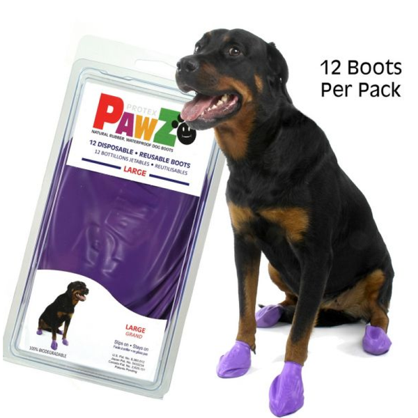 Protex PawZ Disposable and Reusable Boots for Dogs (Purple)