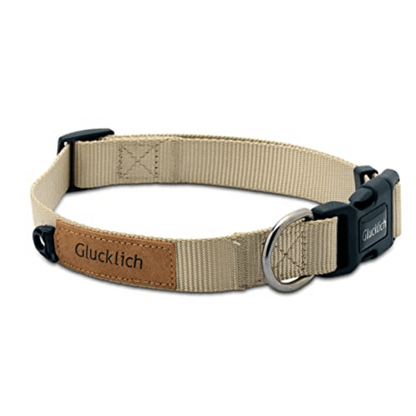 Glucklich Pet Essentials Classic Nylon Collar for Dogs (Beige)