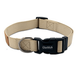 Glucklich Pet Essentials Classic Nylon Collar for Dogs (Beige)