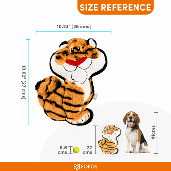 Barkbutler x Fofos Safari Line Tiger Plush Toy for Dogs