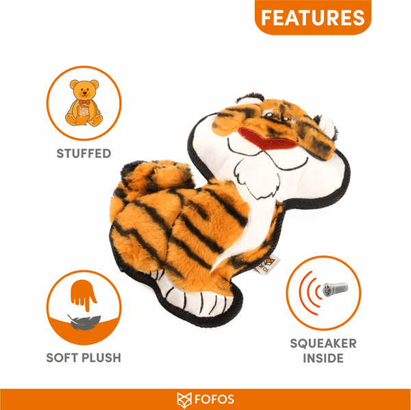 Barkbutler x Fofos Safari Line Tiger Plush Toy for Dogs