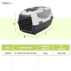 Trixie Capri 3 AKASA Approved Transport Carrier for Dogs and Cats (Dark Grey) Both-Bedding, Mats & Travel Supplies Trixie
