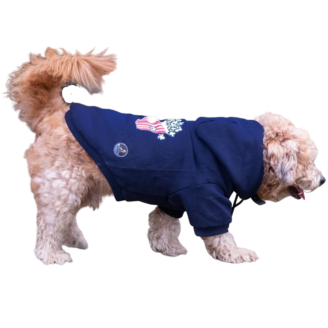 Pet Snugs Popcorn Print Sweatshirt for Dogs (Navy Blue)