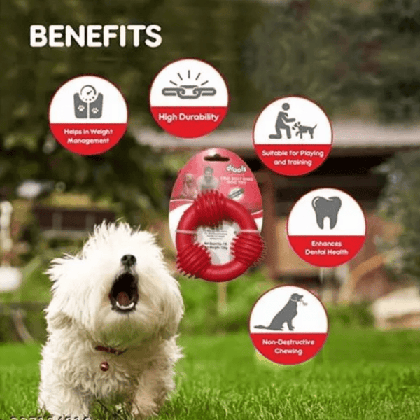 Drools Non Toxic Rubber Trio Bolt Ring Toy for Dogs