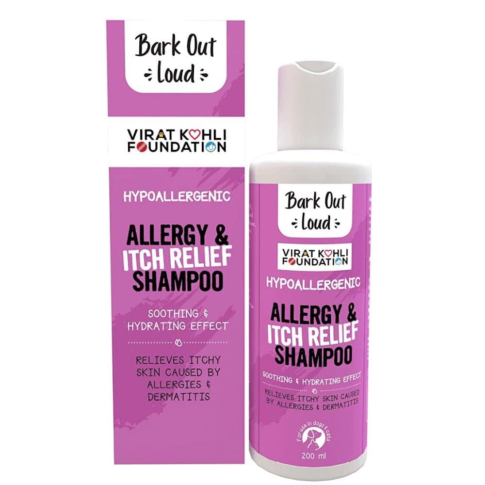 Bark Out Allergy and Itch Relief Shampoo and Anti Microbial Skin Spray for Dogs and Cats Combo