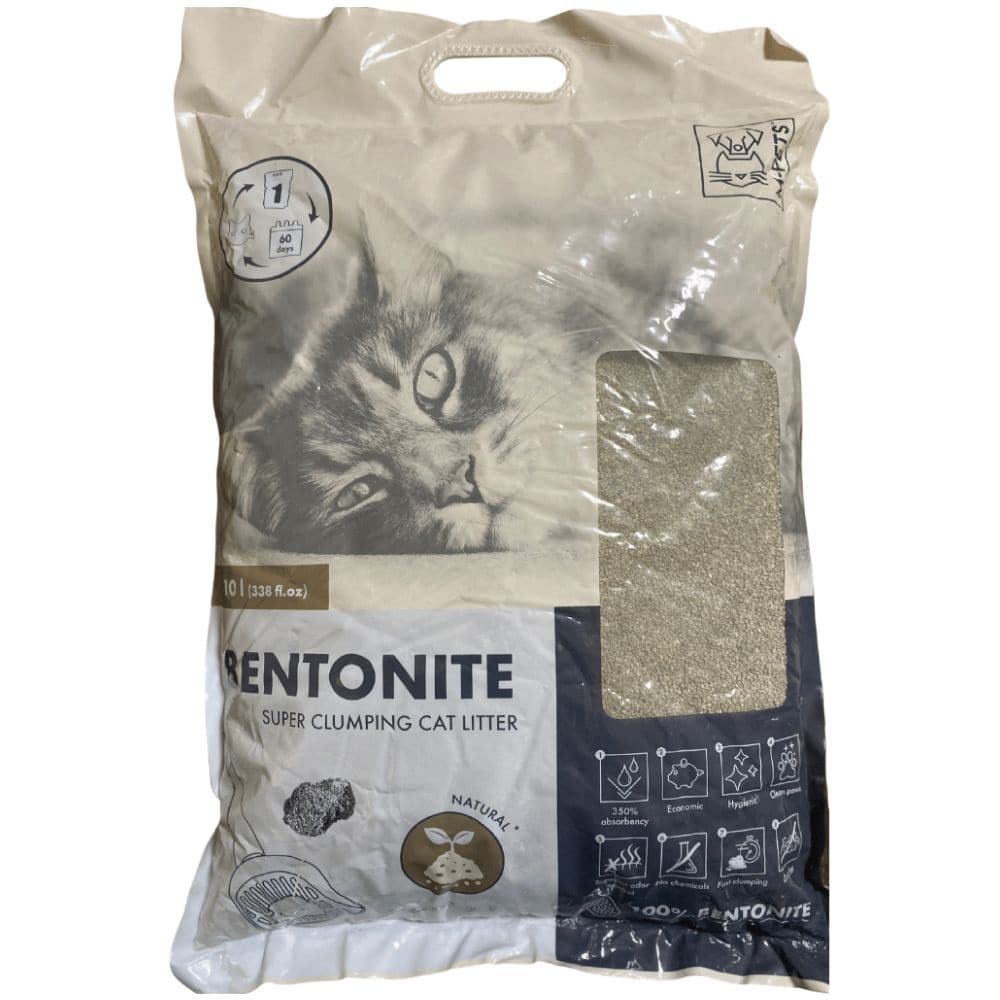 M Pets Super Clumping Bentonite Unscented Cat Litter Cats-Litter M Pets 10L