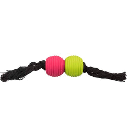 Trixie Playing Rope with Balls Latex/Cotton Toy for Dogs
