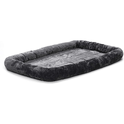 Fluffy's Luxurious Bolster Bed for Dogs and Cats (Black)