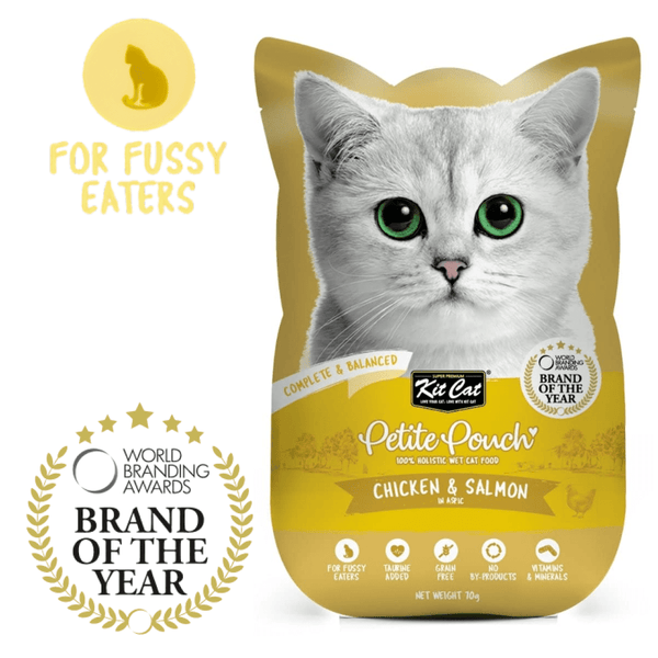 Kit Cat Chicken and Tuna and Chicken and Salmon Cat Wet Food Combo