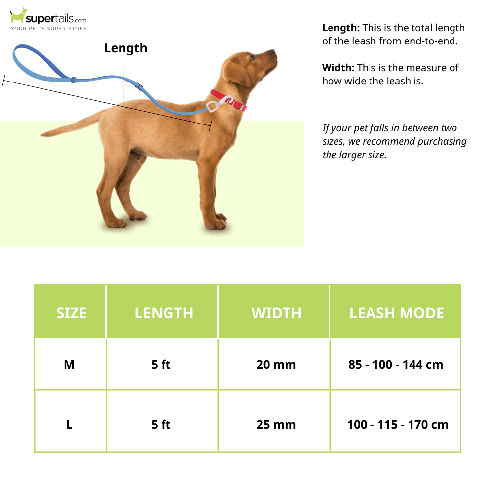 Furry & Co Weatherproof Leash for Dogs (Coral Red) Dogs-Collar, Leashes, harnesses Furry & Co