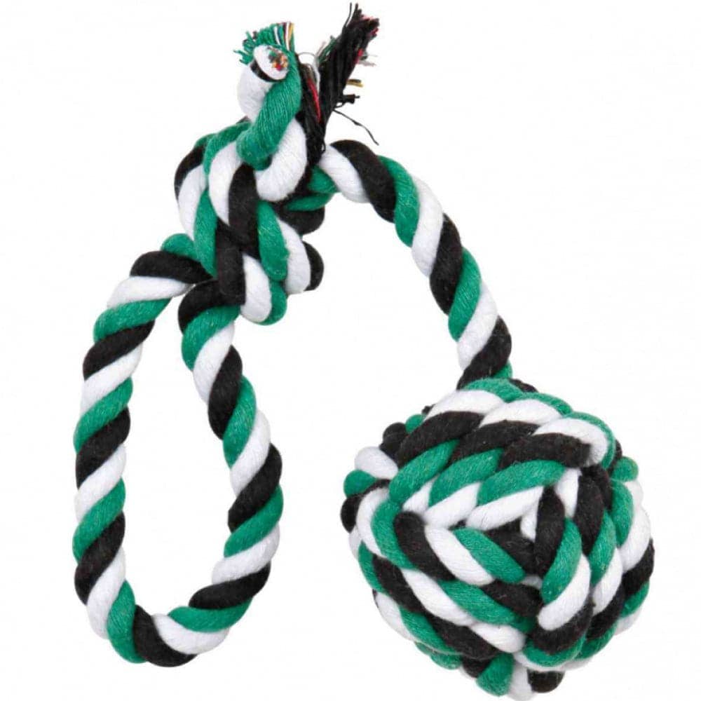 Trixie Playing Rope Loop with Woven in Ball Toy for Dogs (Assorted)