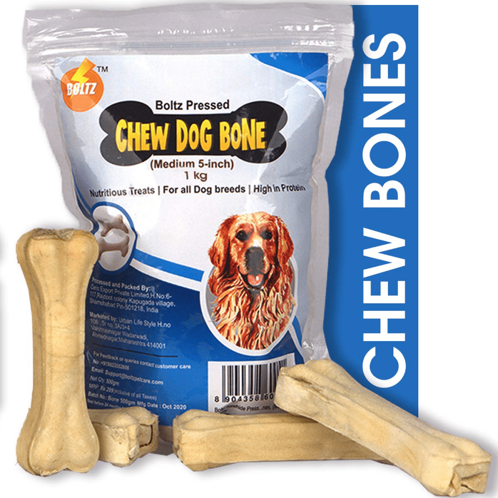 Boltz Rawhide Pressed Chew Bone Treat for Dogs