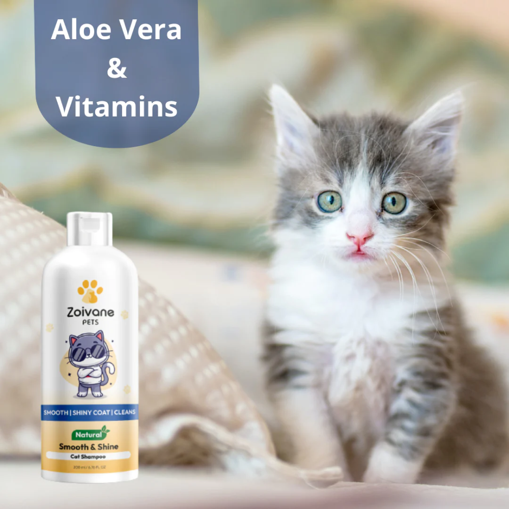 Zoivane Smooth and Shine Shampoo for Cats (Vanilla & Almond)