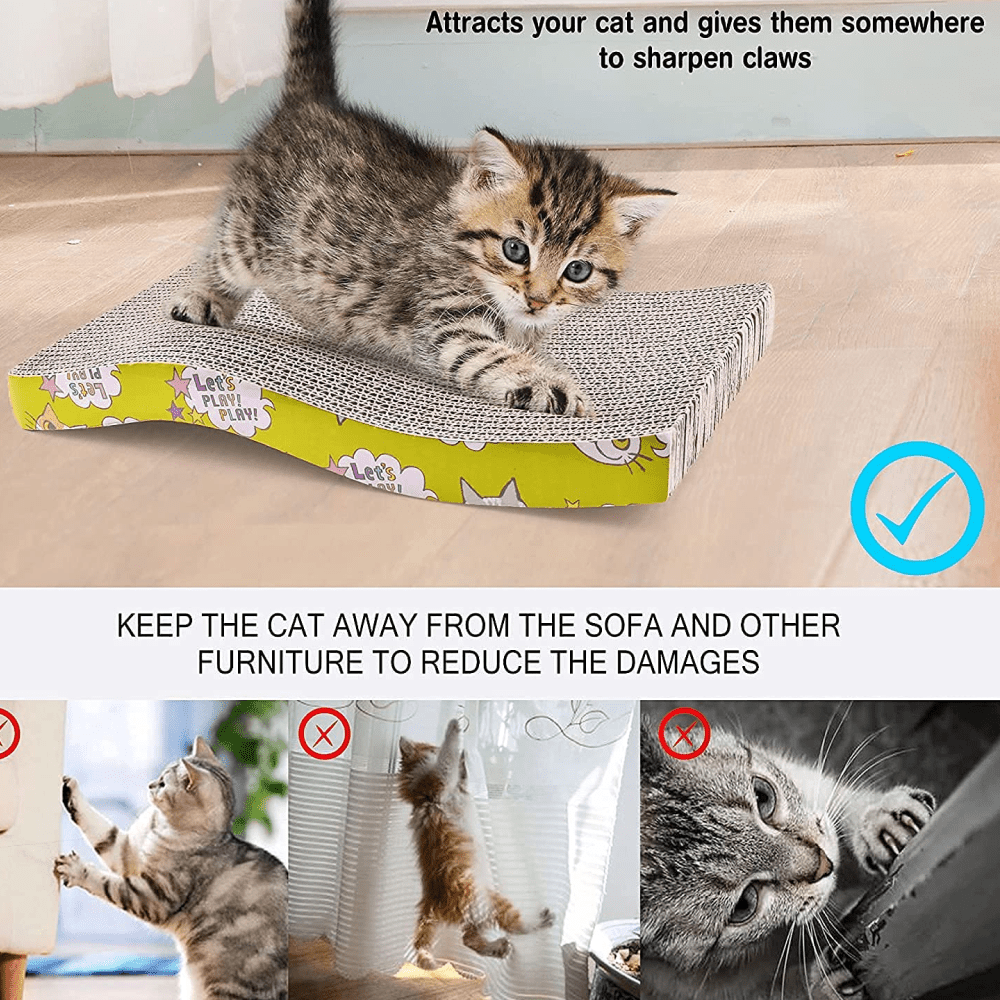 GiGwi Johnny Stick with Catnip & Natural Feathers Toy and Emily Pets Sofa Bed Scratching Pad for Cats and Kittens Combos