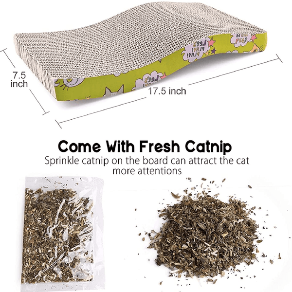 GiGwi Johnny Stick with Catnip & Natural Feathers Toy and Emily Pets Sofa Bed Scratching Pad for Cats and Kittens Combos