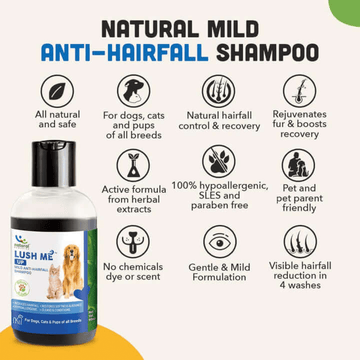 Natural Remedies Lush Me Up Anti Hairfall Shampoo for Dogs and Cats