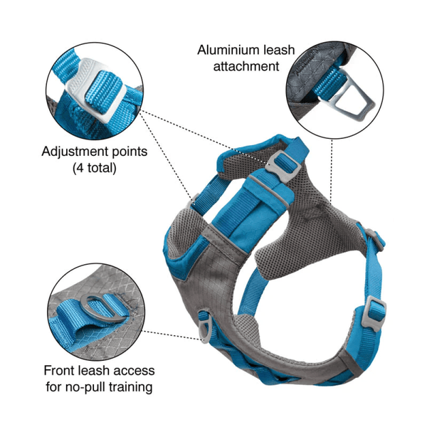 Kurgo Journey Air Harness for Dogs (Coastal Blue)