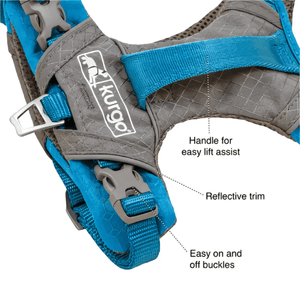 Kurgo Journey Air Harness for Dogs (Coastal Blue)