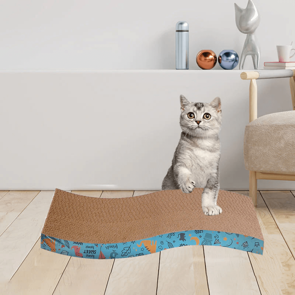 Goofy Tails Scratcher for Cats (Blue)