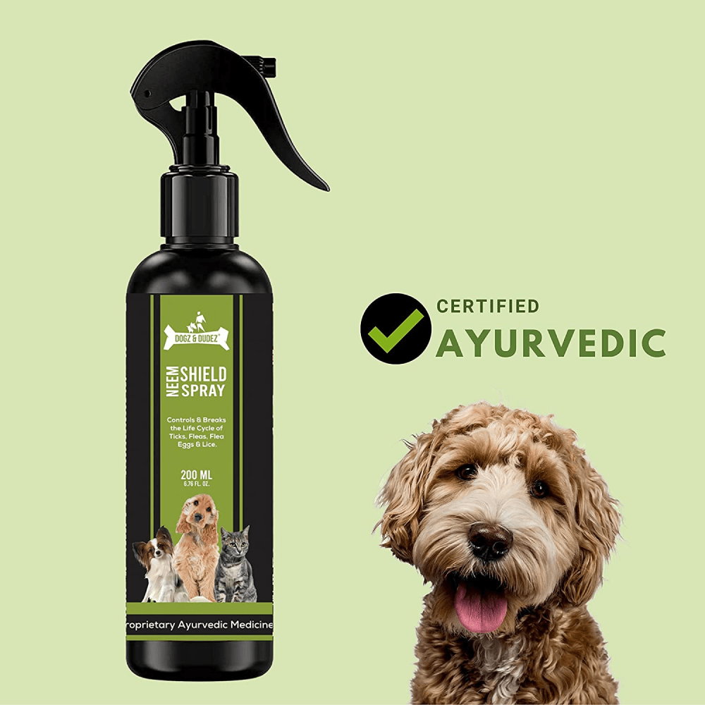 DOGZ & DUDEZ Natural Neem Shield Tick & Flea Repellent Spray for Dogs and Cats Both-Health & Wellness DOGZ & DUDEZ