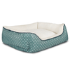 Pawpourri Polka Dot Cuddler Bed for Dogs and Cats (Teal)