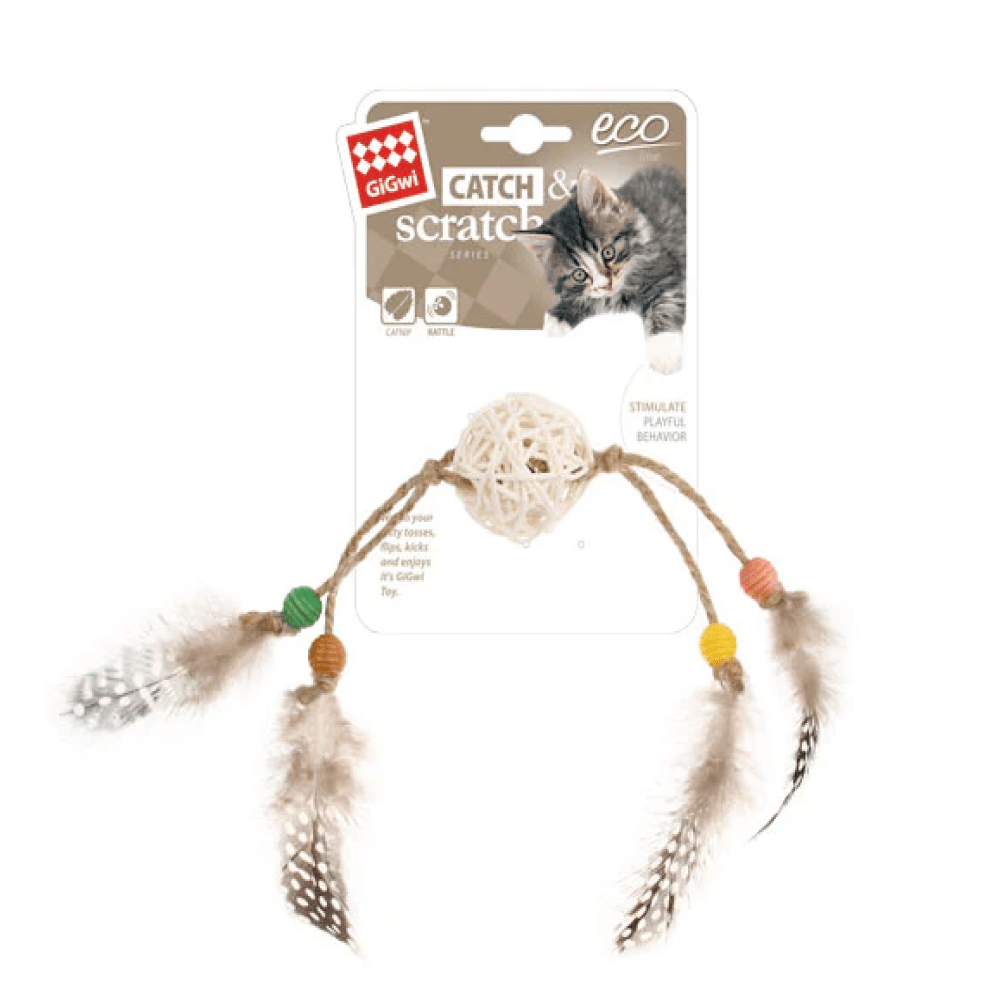 Gigwi Eco Line Catch Scratch Toy for Cats (Beige) Cats-Toys GiGwi 35cm