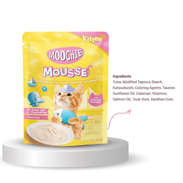 Moochie Mousse with Tuna Topping Calamari Cat Treats