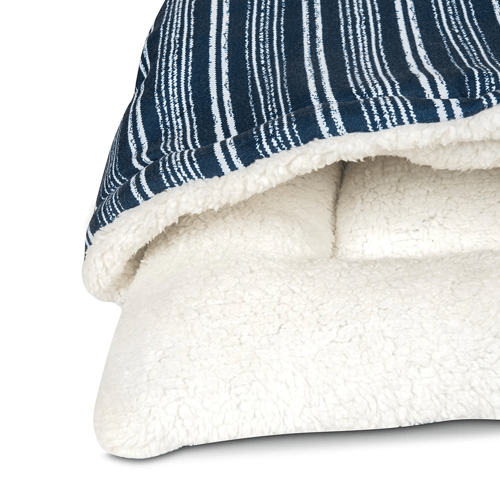 Pawpourri Cave Bed for Cats (Blue/White)