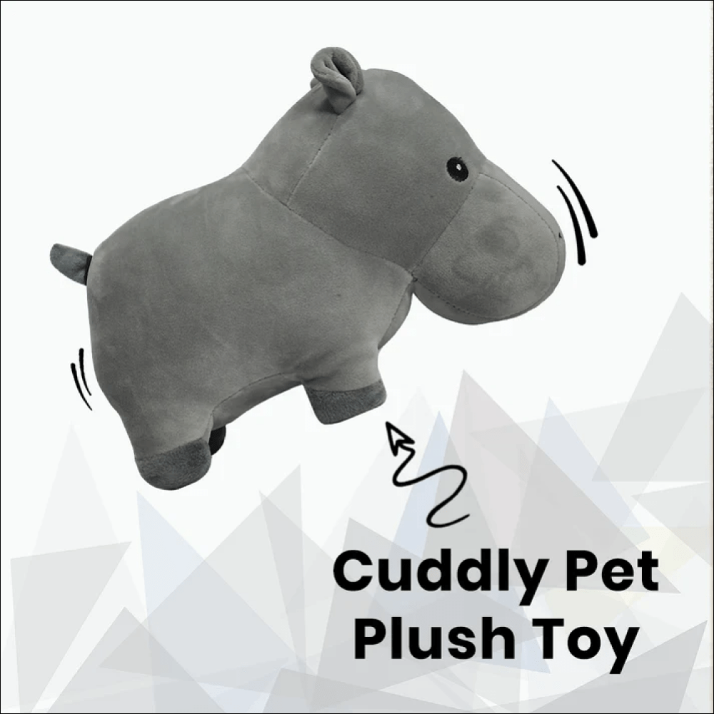 Basil Cuddly Soft Hippo Plush Toy for Dogs and Cats
