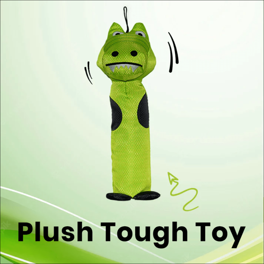 Basil Crunchy Crocodile Plush Toy for Dogs and Cats (Green) Both-Toys Basil