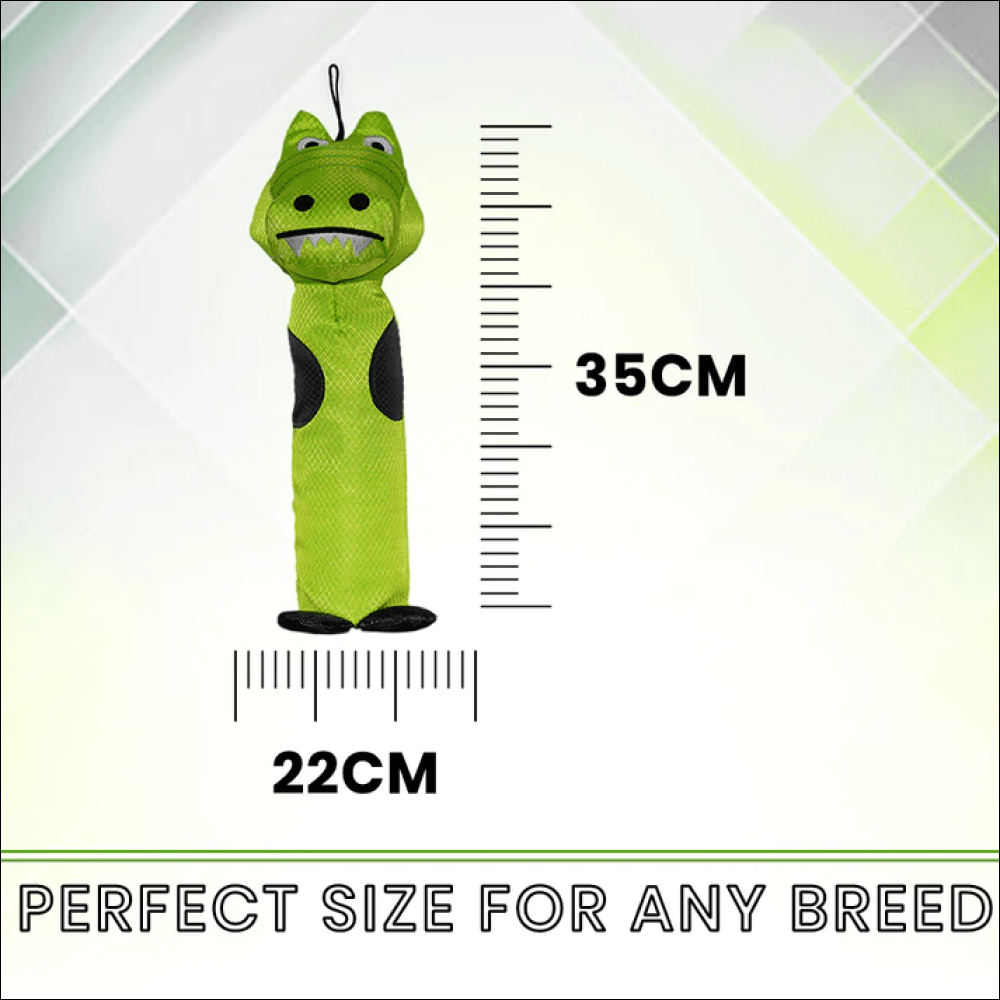 Basil Crunchy Crocodile Plush Toy for Dogs and Cats (Green) Both-Toys Basil