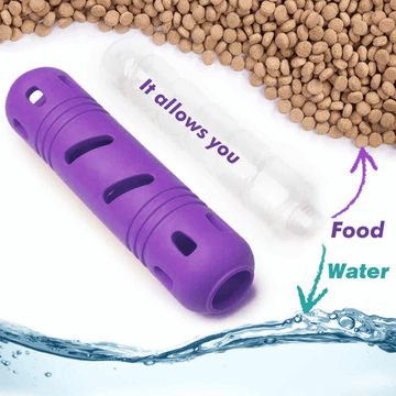 Pawsindia Rubber Bottle Chew Toy for Dogs (Purple)