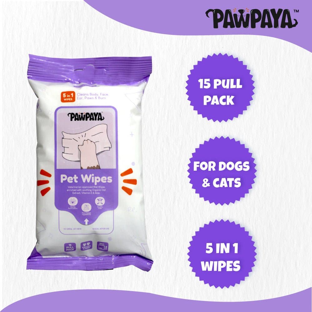 Pawpaya Pet Wipes for Dogs and Cats
