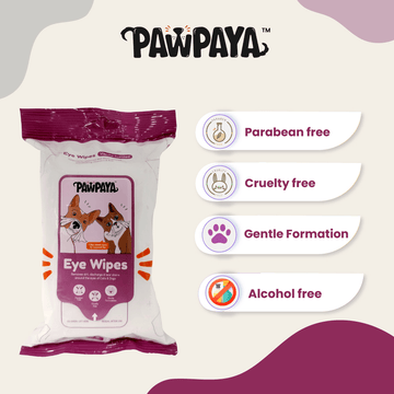 Pawpaya Eye Wipes for Dogs and Cats