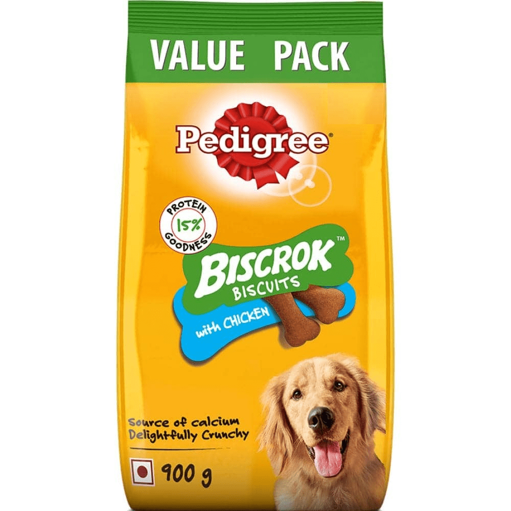 Pedigree Chicken Flavour Biscrok Biscuits Dog Treats (900g)