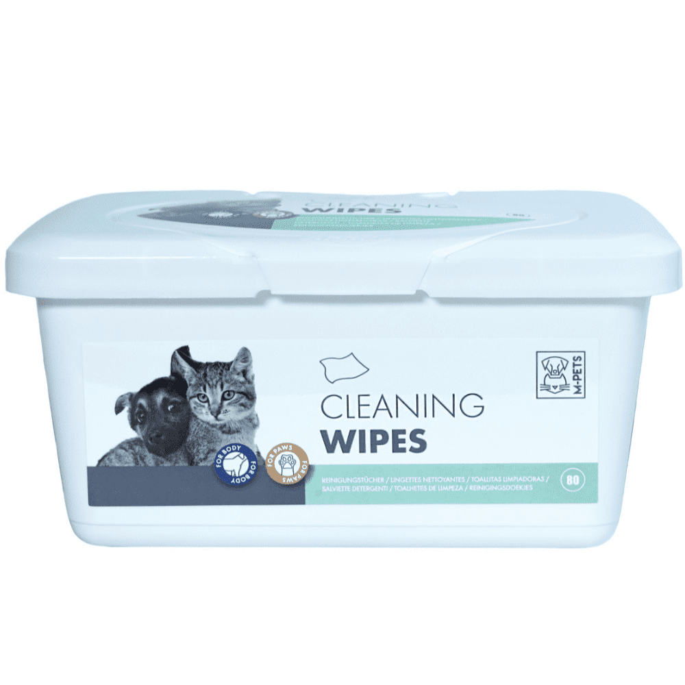 M Pets Body & Paw Cleaning Wipes for Dogs and Cats Both-Grooming Supplies M Pets 80pcs(19x16cm)