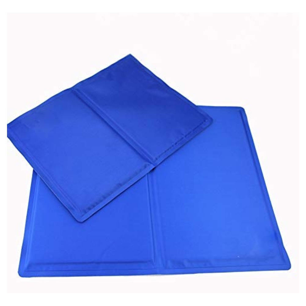 PoochBox Heat Relief Pressure Activated Cooling Mat for Dogs and Cats (Blue)