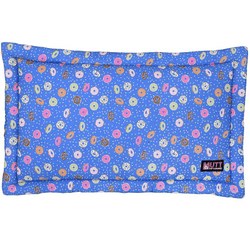 Mutt of Course Mat Over Donuts Mat for Dogs and Cats (Blue)