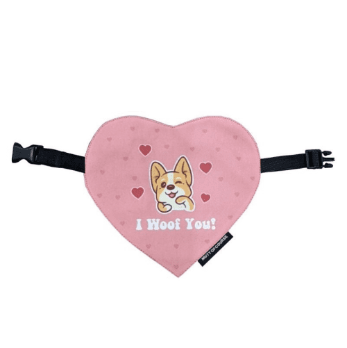 Mutt of Course I Woof You Bandana for Dogs (12-18in Neck) Special Offer