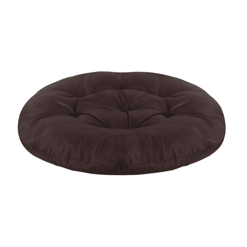 Hiputee Reversible Water Resistant Round Shape Cushion for Dogs and Cats (Brown)
