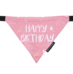 Mutt of Course Happy Birthday Bandana for Dogs (Pink)