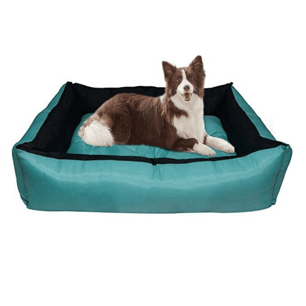 Hiputee Rectangular Premium Waterproof Reversible Bed for Dogs and Cats (SkyBlue & Black)
