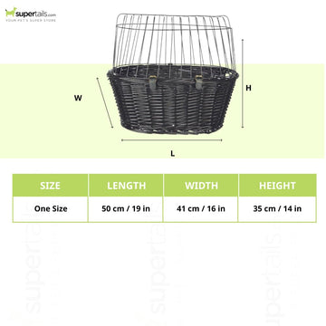 Trixie Front Bicycle Basket for Dogs and Cats (Black)